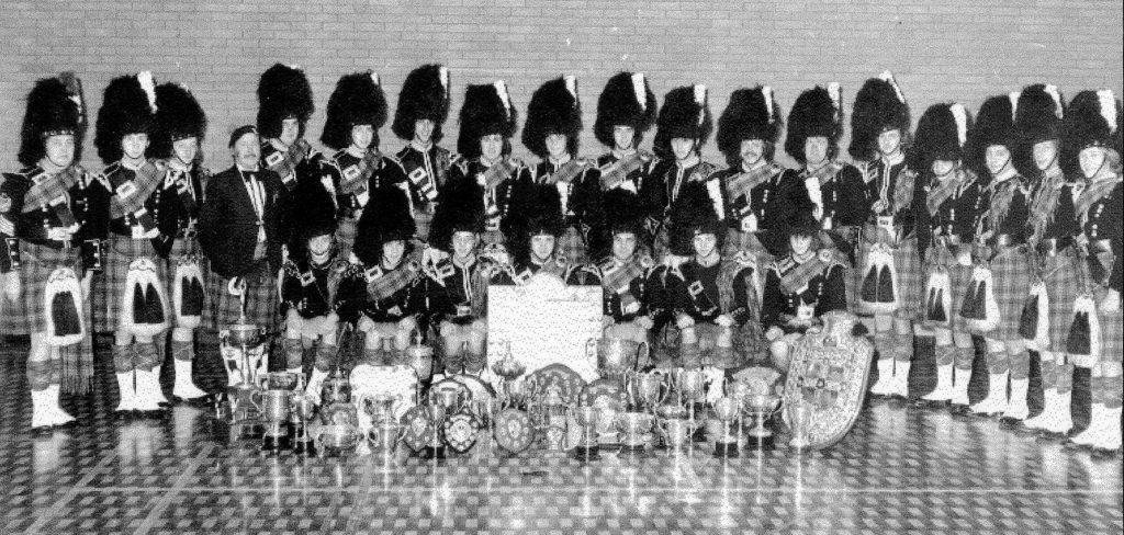 P/M RT Shepherd and his Worlds winning band pictured in 1978