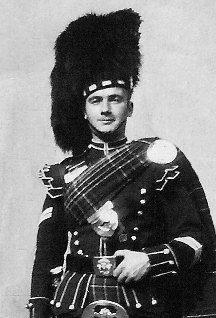 Fine figure of a man....P/M Peter Bain, Scots Guards