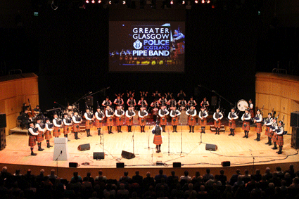 Strathclyde Police on stage at Glasgow Royal Concert Hall last August