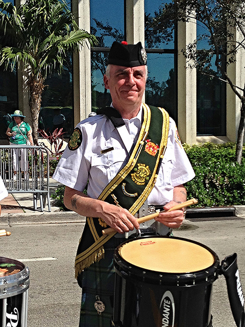 Tommy on parade...he had a wonderful rapport with the drummers