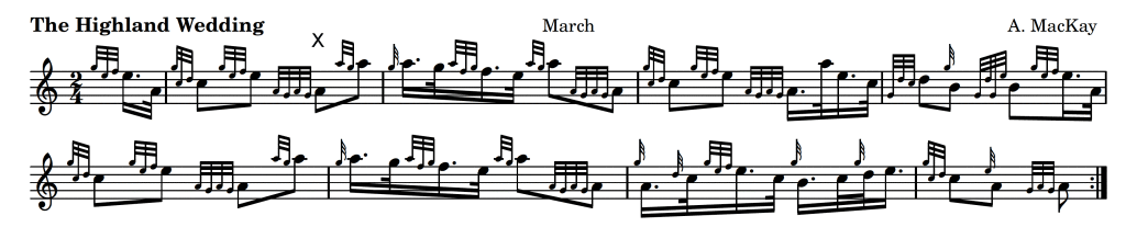 Highland Wedding first part....X marks the spot