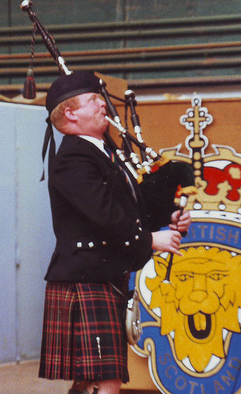 Alasdair playing at the British Legion contest in the 1990s