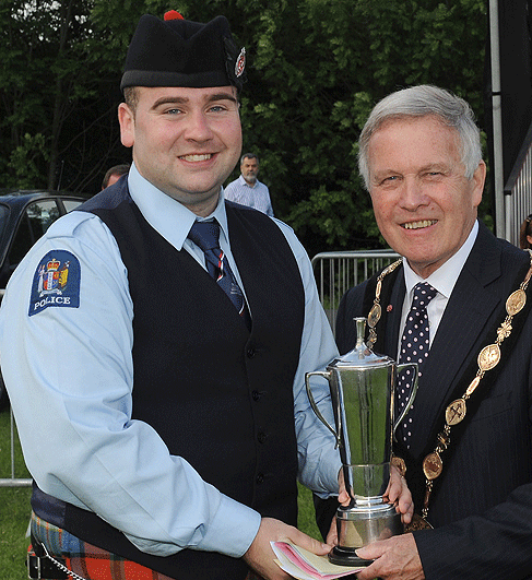 P/M Conway receives his trophy