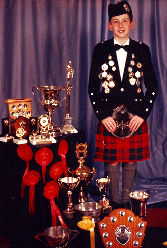 No stranger to prizes....Ballater winner Ross McCrindle, the junior champion